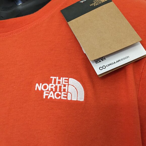 The North Face Men's TNF Sleeve Hit Long Sleeve Tee T-shirt Size S Orange NWT - Picture 3 of 8